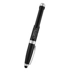 Stylus Pen in Recycled ABS, Four-Way - Black - Pad Print