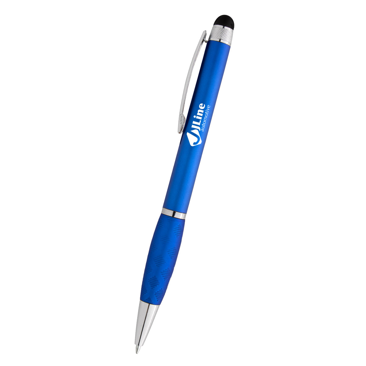 Stylus Pen with Crisscross Grip - Blue - Silk Screen