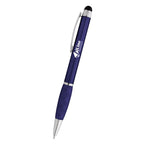 Stylus Pen with Crisscross Grip - Navy - Silk Screen