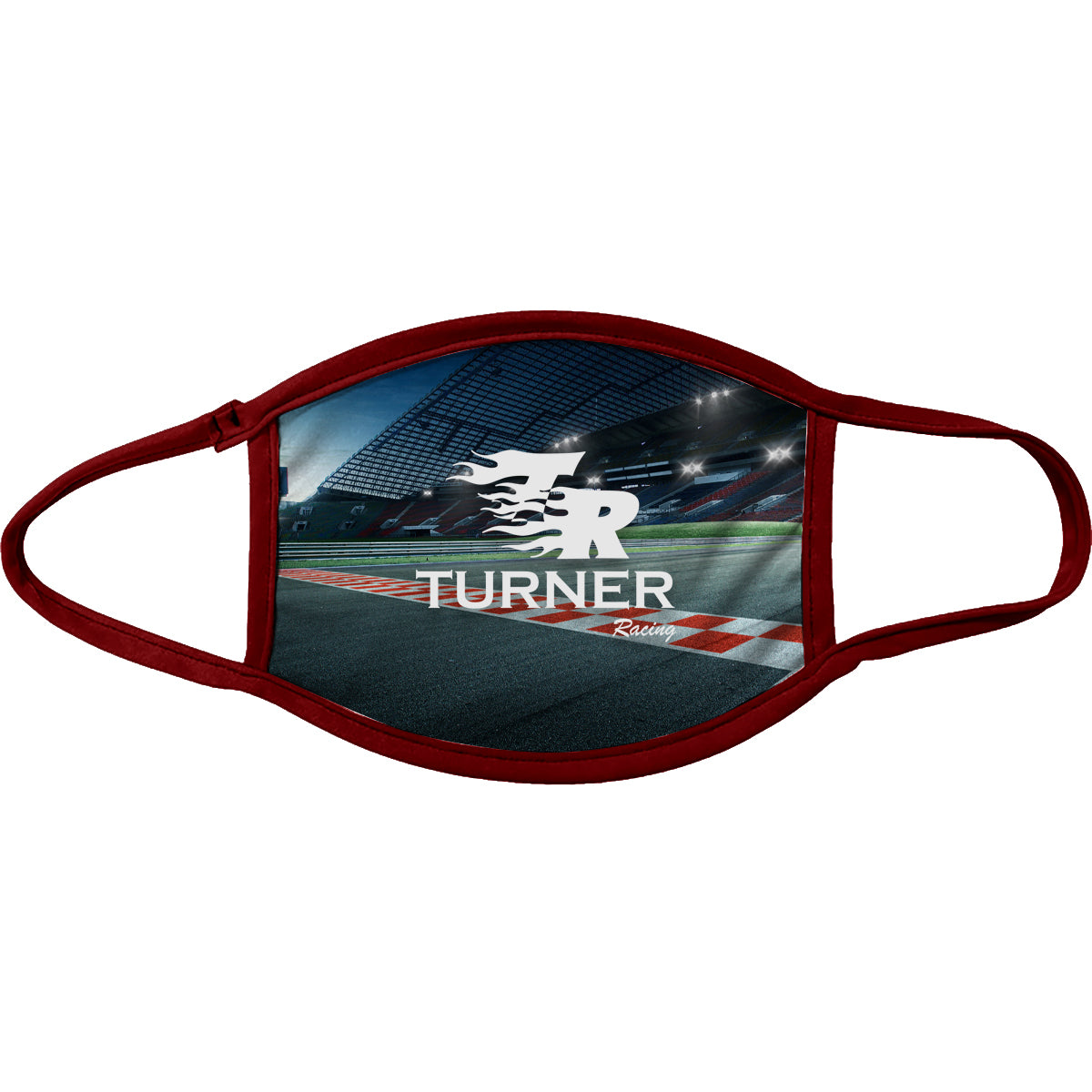 Sublimation Face Mask, Two Ply - White/red - 4CP