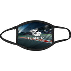 Sublimation Face Mask, Two Ply - White with Black - Full Color