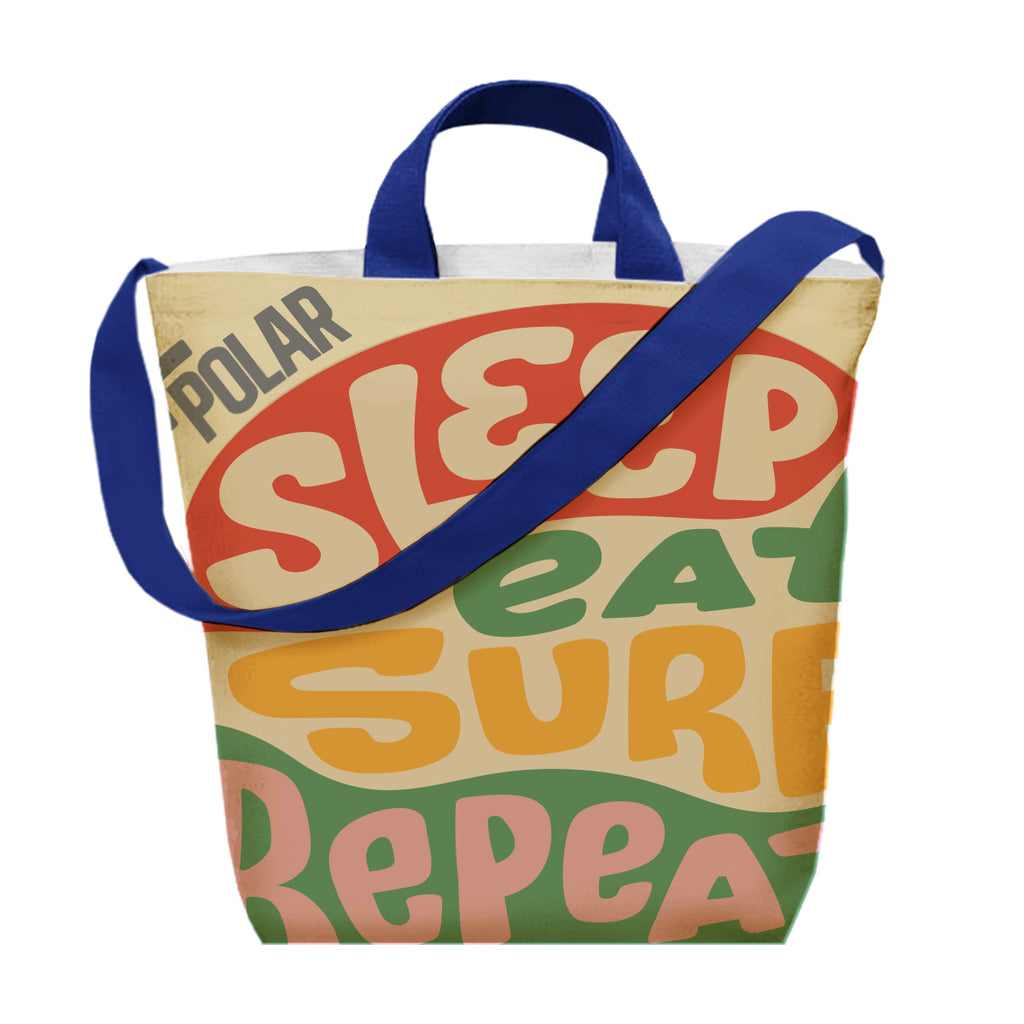 Sublime Satchel Tote Bag in Recycled PET - Blue - Sublimation