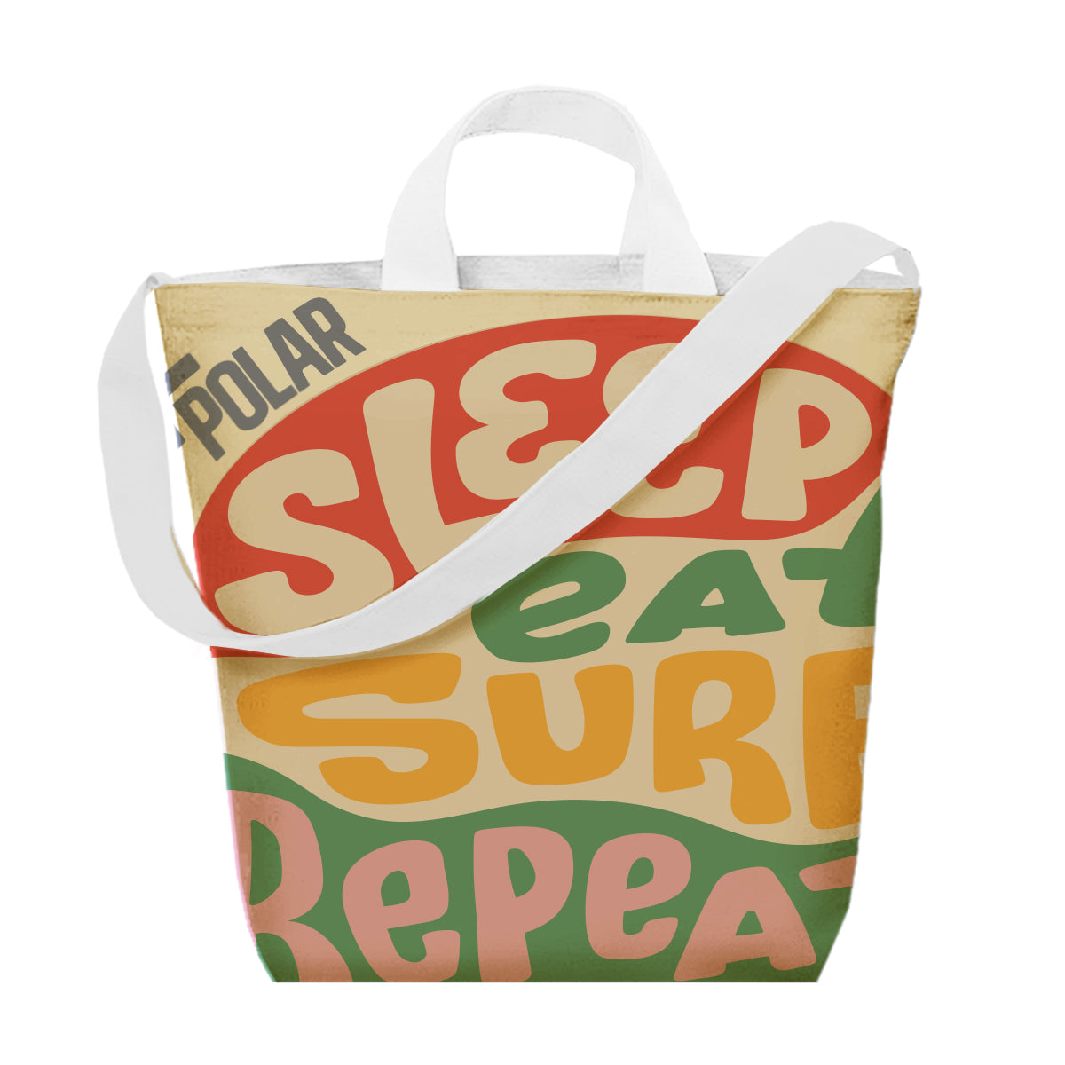 Sublime Satchel Tote Bag in Recycled PET - White - Sublimation