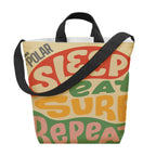 Sublime Satchel Tote Bag in Recycled PET - White with Black - Sublimation