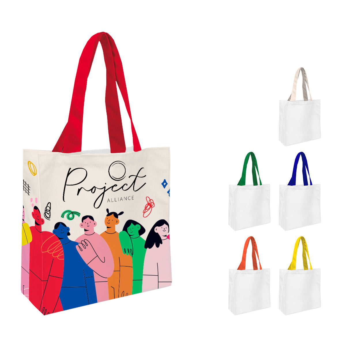 Sublime Tote Bag - White with Black