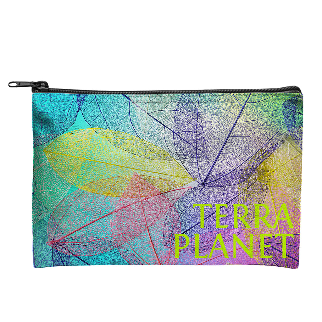 Sublime Zippered Pouch in Recycled PET - White With Black - Sublimation