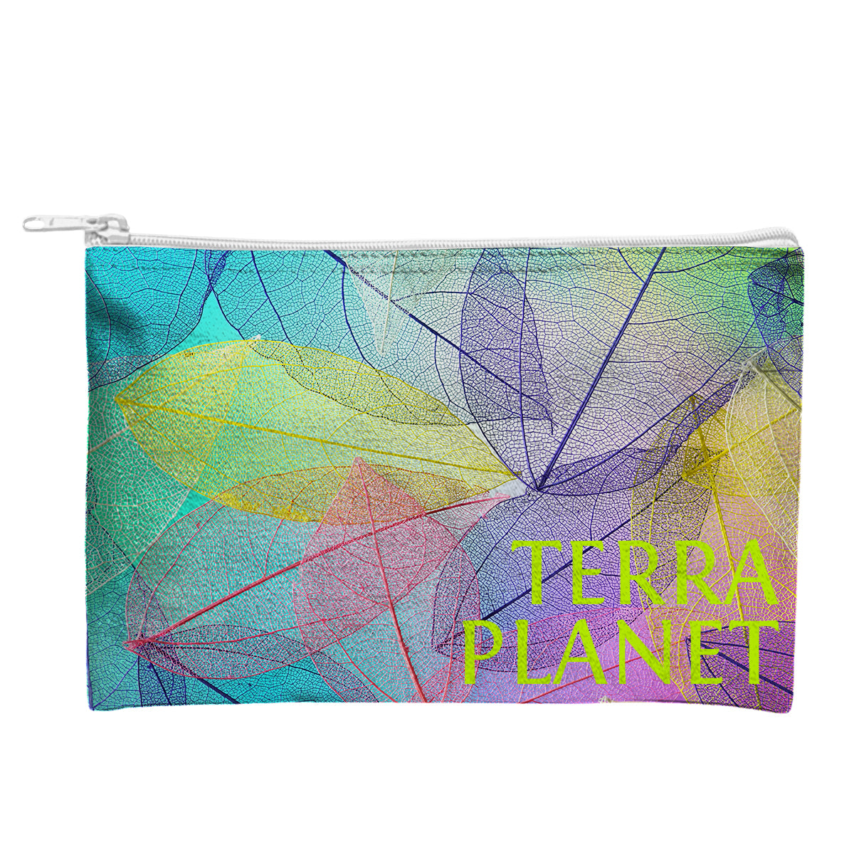 Sublime Zippered Pouch in Recycled PET - White Zipper - Sublimation
