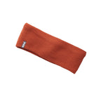 Succinct Rib Knit Headband and Neck Warmer Embroidery - Saffron - Front Flat