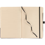 Sugarcane Paper Hardcover Notebook, 5.5 x 8.5 Inches - Black - Open