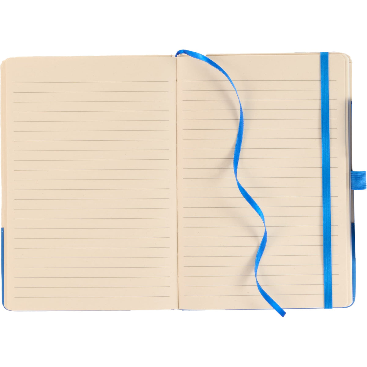 Sugarcane Paper Hardcover Notebook, 5.5 x 8.5 Inches - Blue - Open