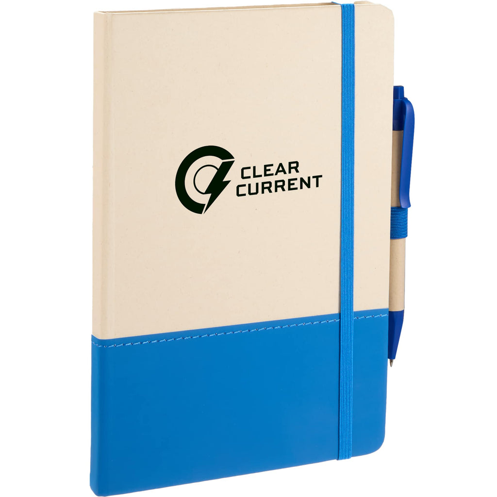 Sugarcane Paper Hardcover Notebook, 5.5 x 8.5 Inches - Blue - Right Angle