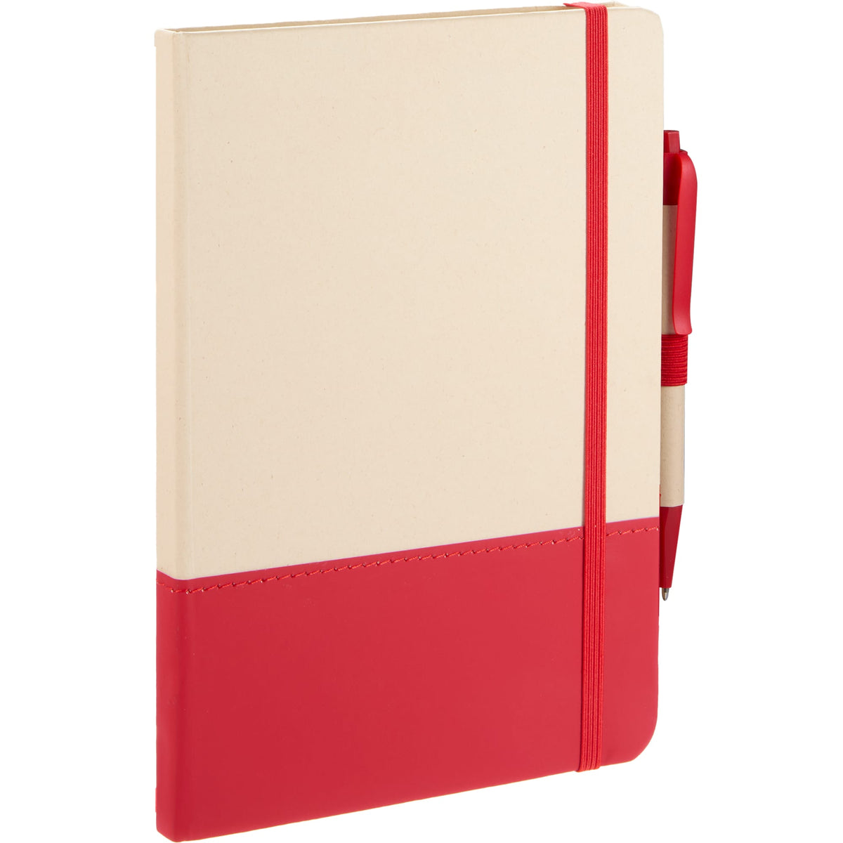 Sugarcane Paper Hardcover Notebook, 5.5 x 8.5 Inches - Red - Right Angle 2