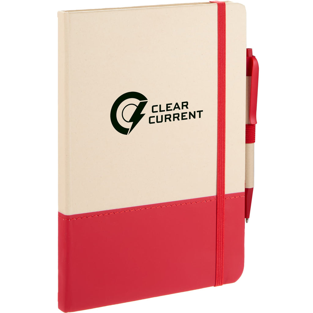 Sugarcane Paper Hardcover Notebook, 5.5 x 8.5 Inches - Red - Right Angle