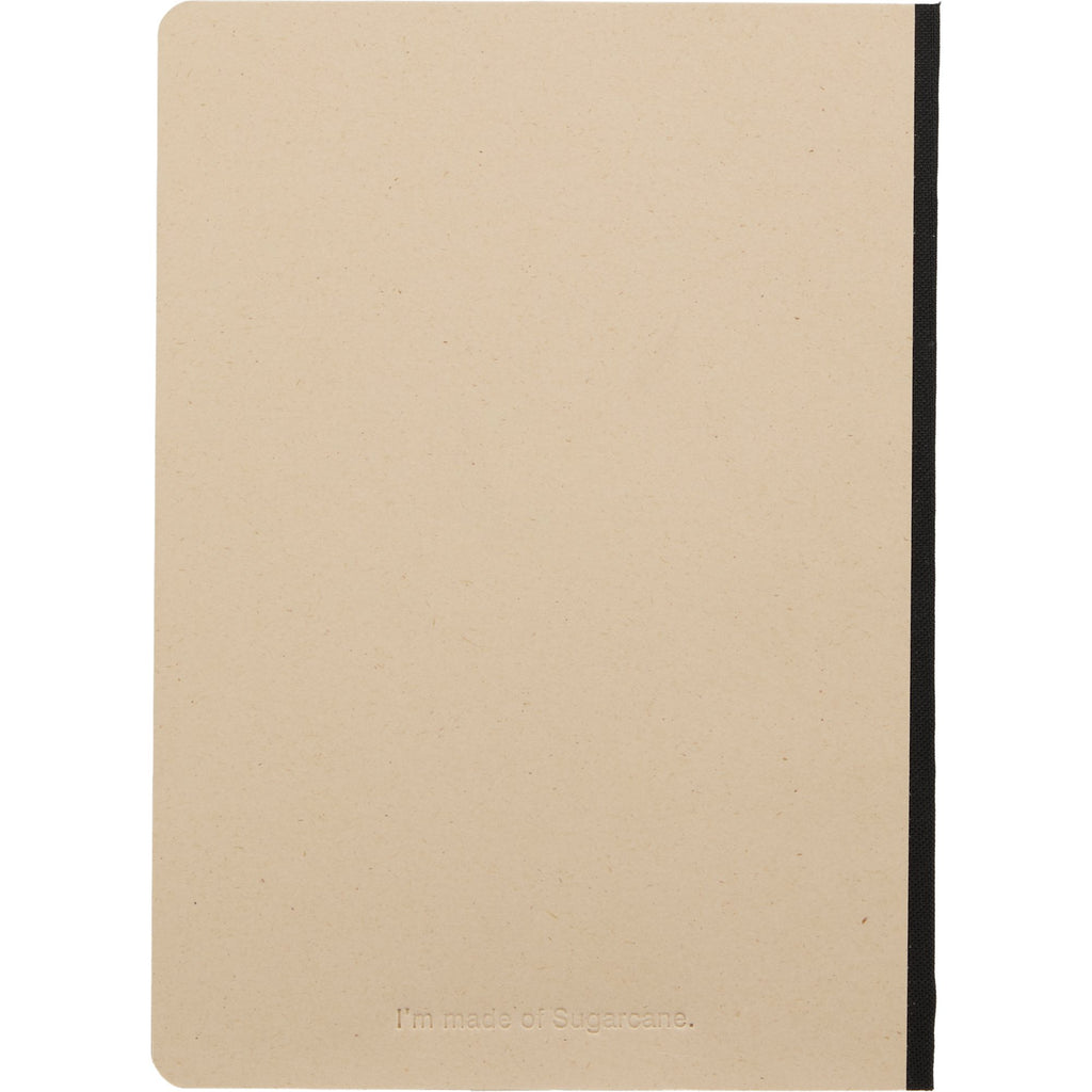 Sugarcane Paper Notebook, 5 x 7 Inches - Black - Back