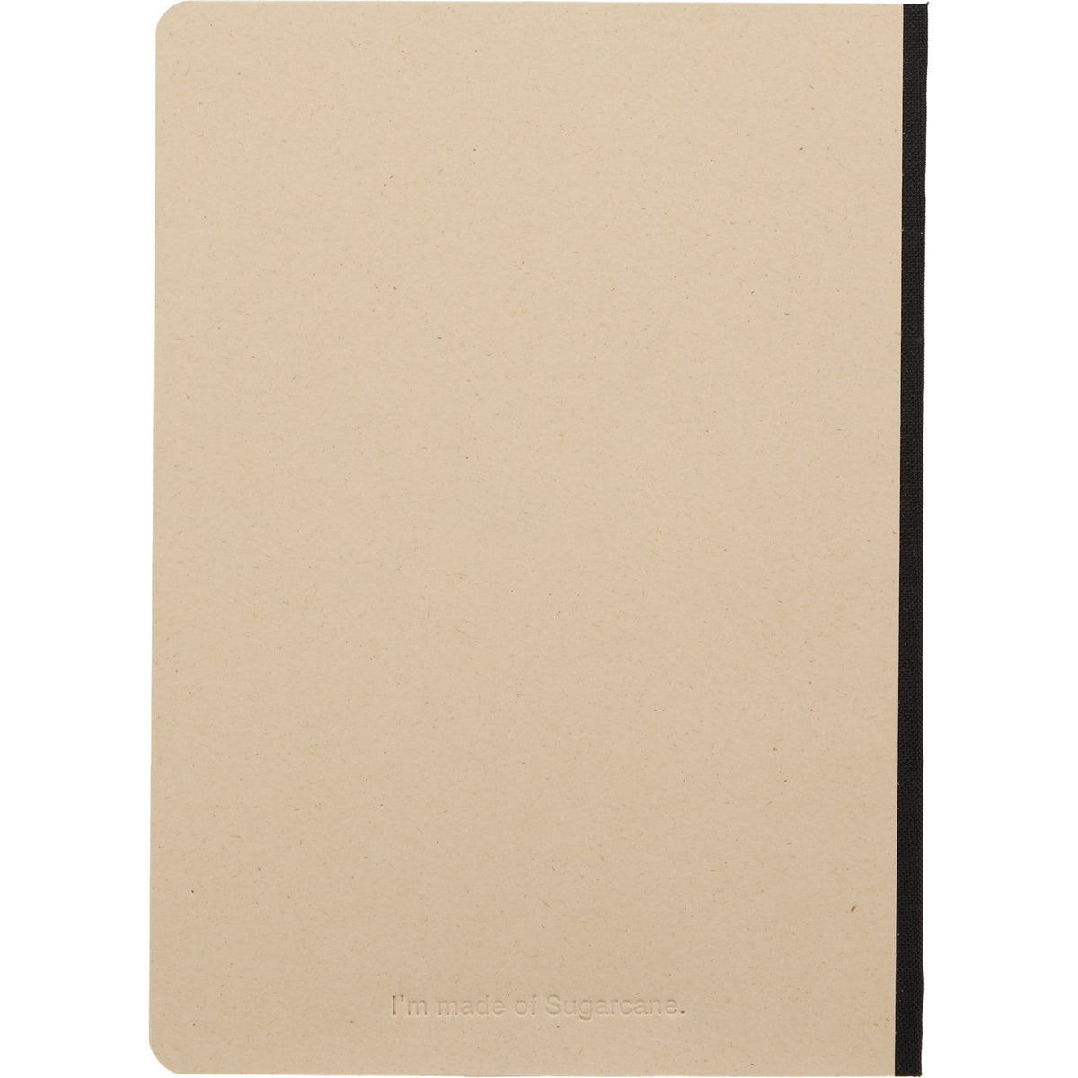 Sugarcane Paper Notebook, 5 x 7 Inches - Black - Back