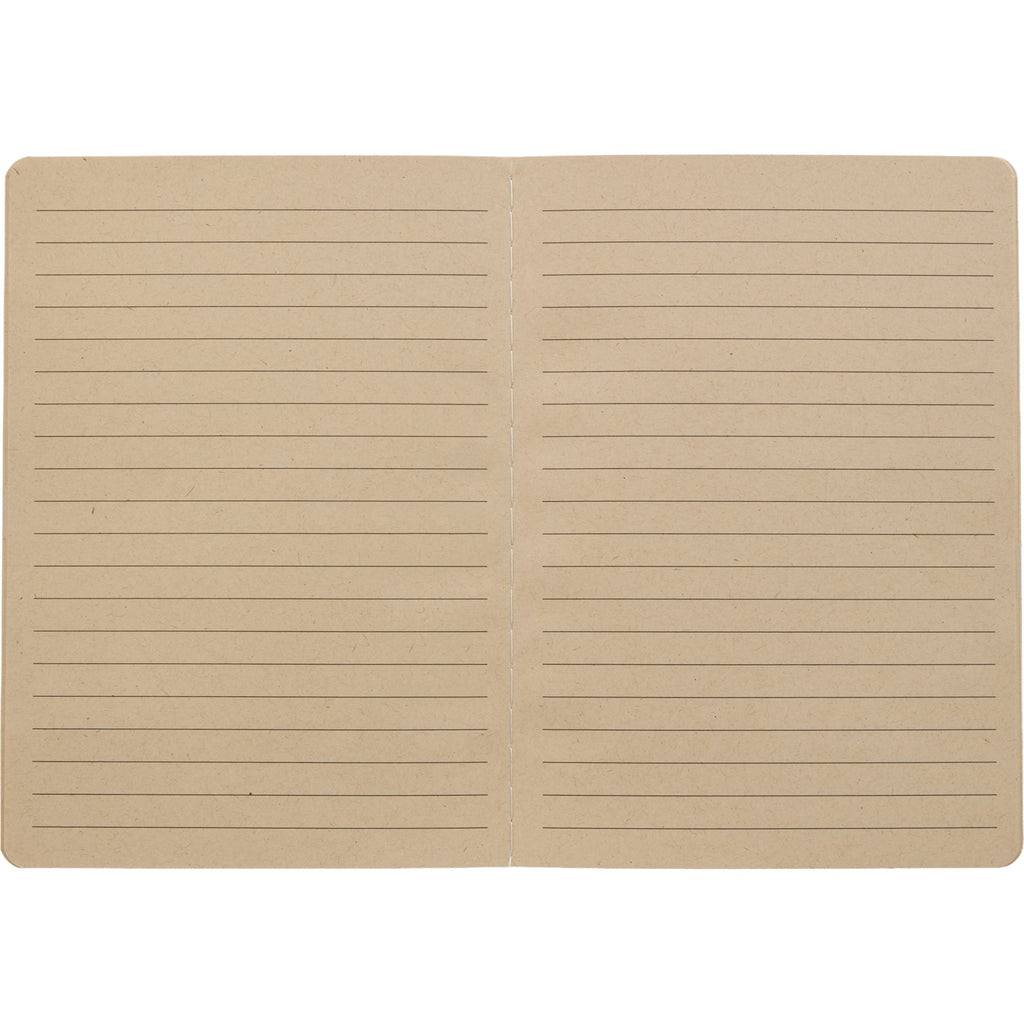 Sugarcane Paper Notebook, 5 x 7 Inches - Black - Open