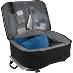 Suitcase-Style Travel Backpack in Recycled PET Embroidery - Black - Detail 4