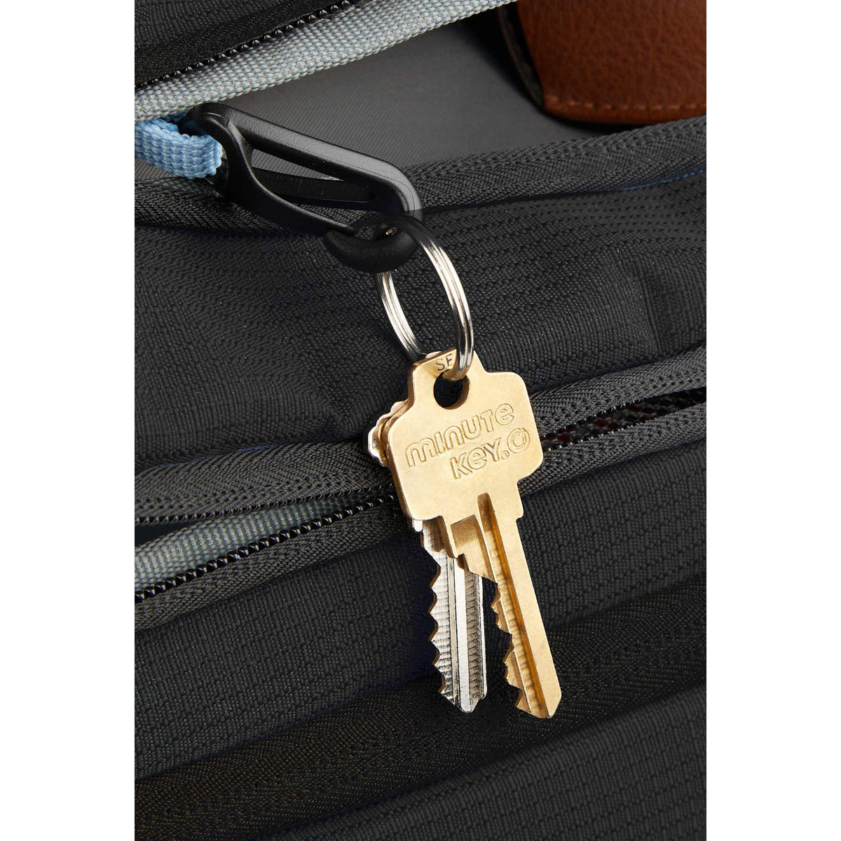 Suitcase-Style Travel Backpack in Recycled PET Embroidery - Black - Detail 5