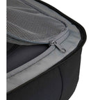 Suitcase-Style Travel Backpack in Recycled PET Embroidery - Black - Detail 9