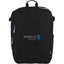 Suitcase-Style Travel Backpack in Recycled PET Embroidery - Black - Front