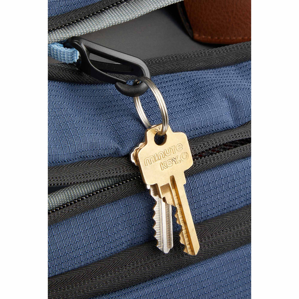 Suitcase-Style Travel Backpack in Recycled PET Embroidery - Navy - Detail 5