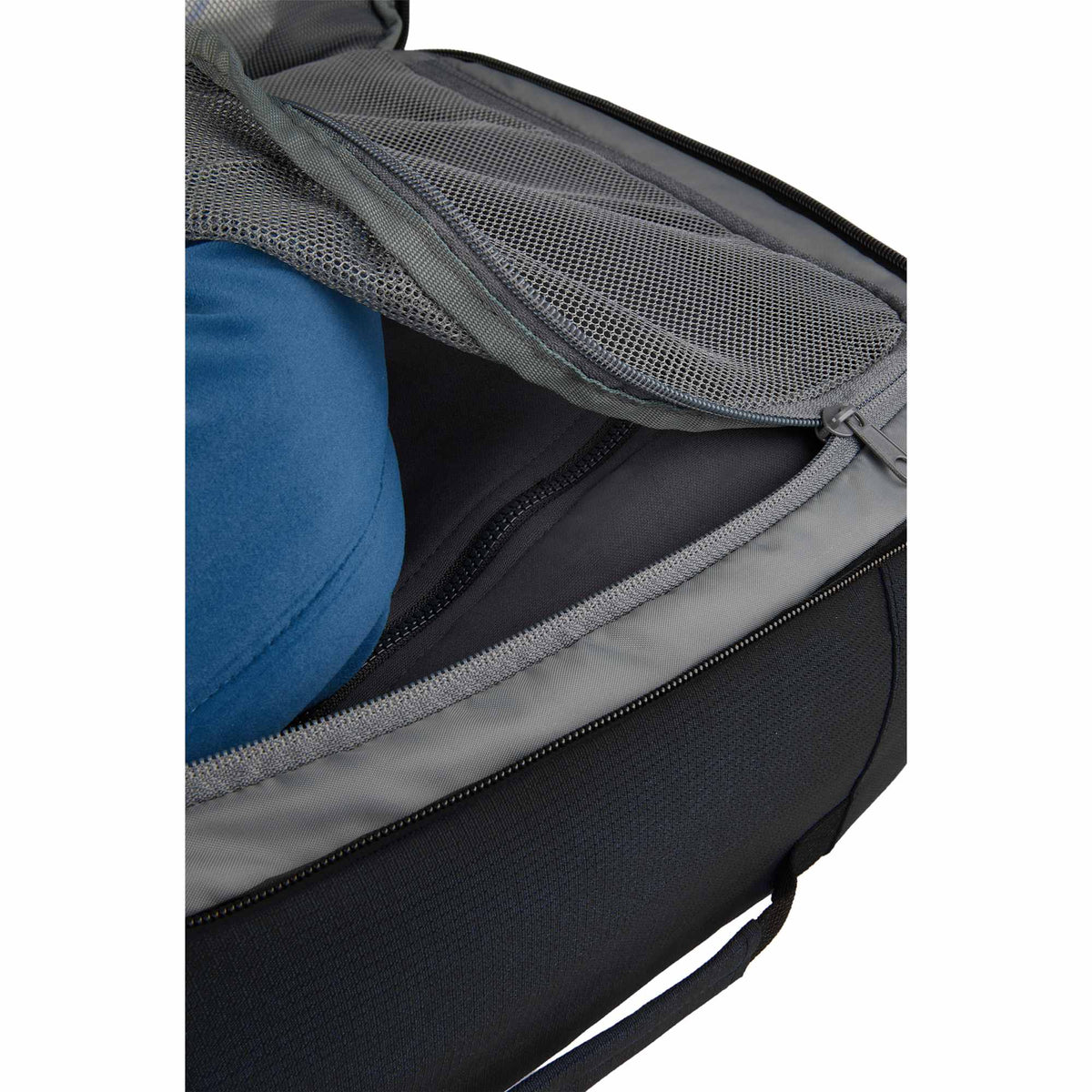 Suitcase-Style Travel Backpack in Recycled PET Transfer - Black - Detail 10