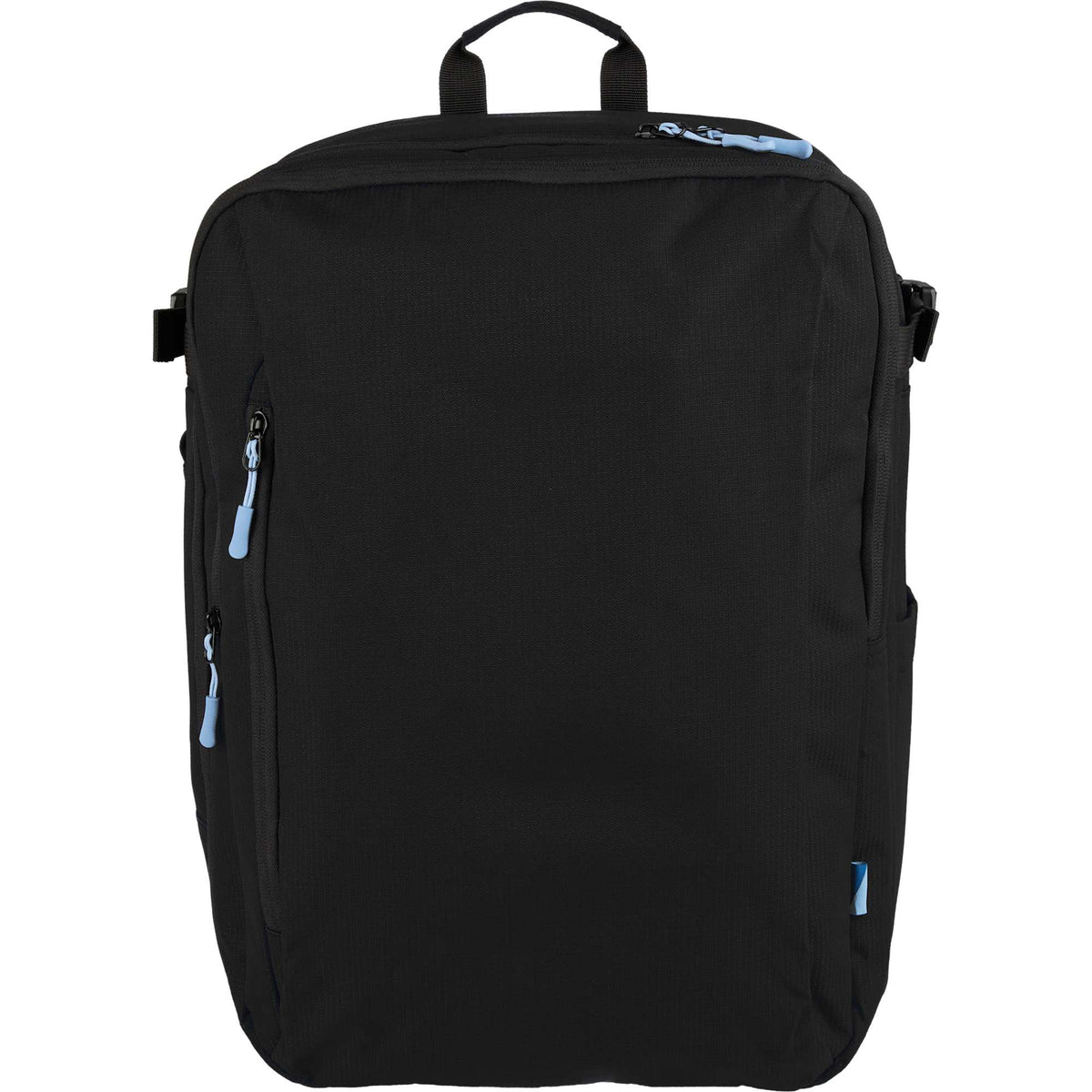 Suitcase-Style Travel Backpack in Recycled PET Transfer - Black - Detail 3