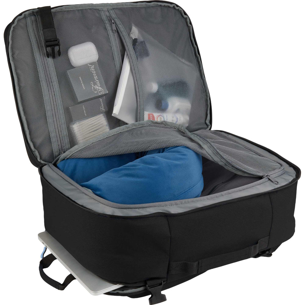Suitcase-Style Travel Backpack in Recycled PET Transfer - Black - Detail 4