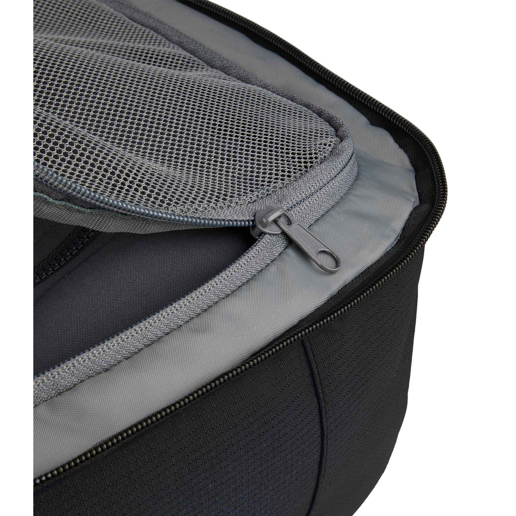 Suitcase-Style Travel Backpack in Recycled PET Transfer - Black - Detail 9