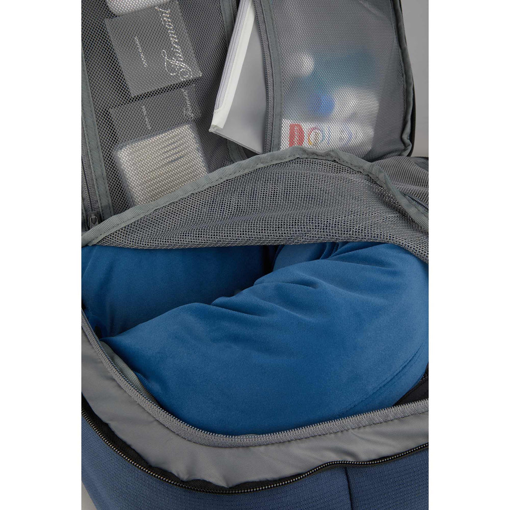 Suitcase-Style Travel Backpack in Recycled PET Transfer - Navy - Detail 2