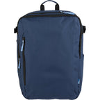 Suitcase-Style Travel Backpack in Recycled PET Transfer - Navy - Detail 3