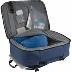Suitcase-Style Travel Backpack in Recycled PET Transfer - Navy - Detail 4