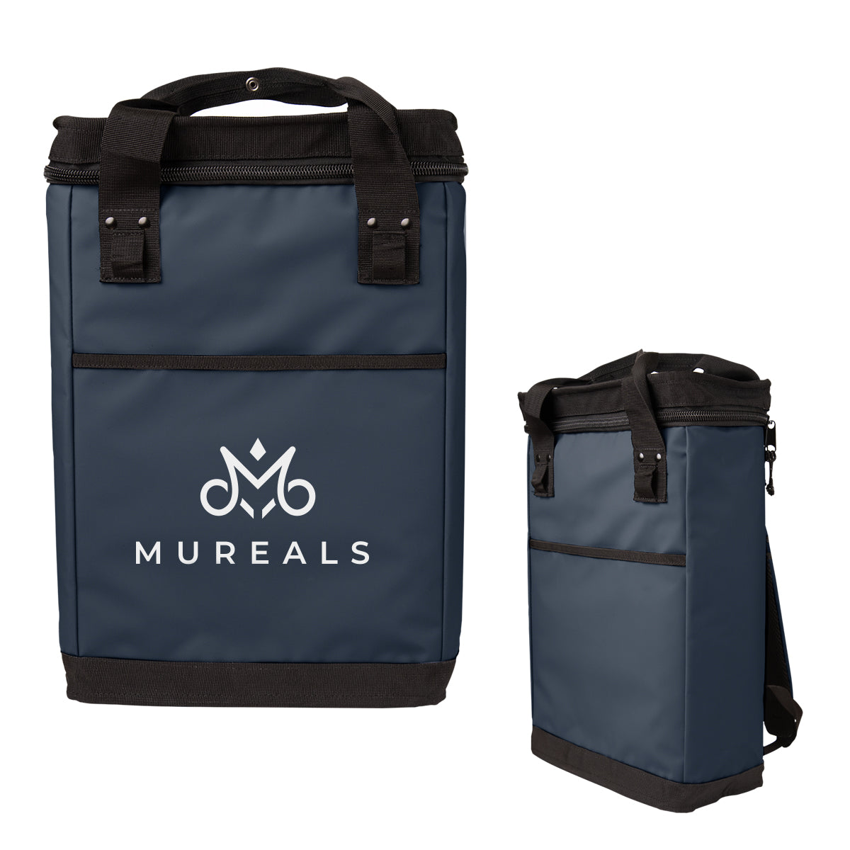 Summit Cooler Backpack for 24 Cans - Navy - Silk Screen