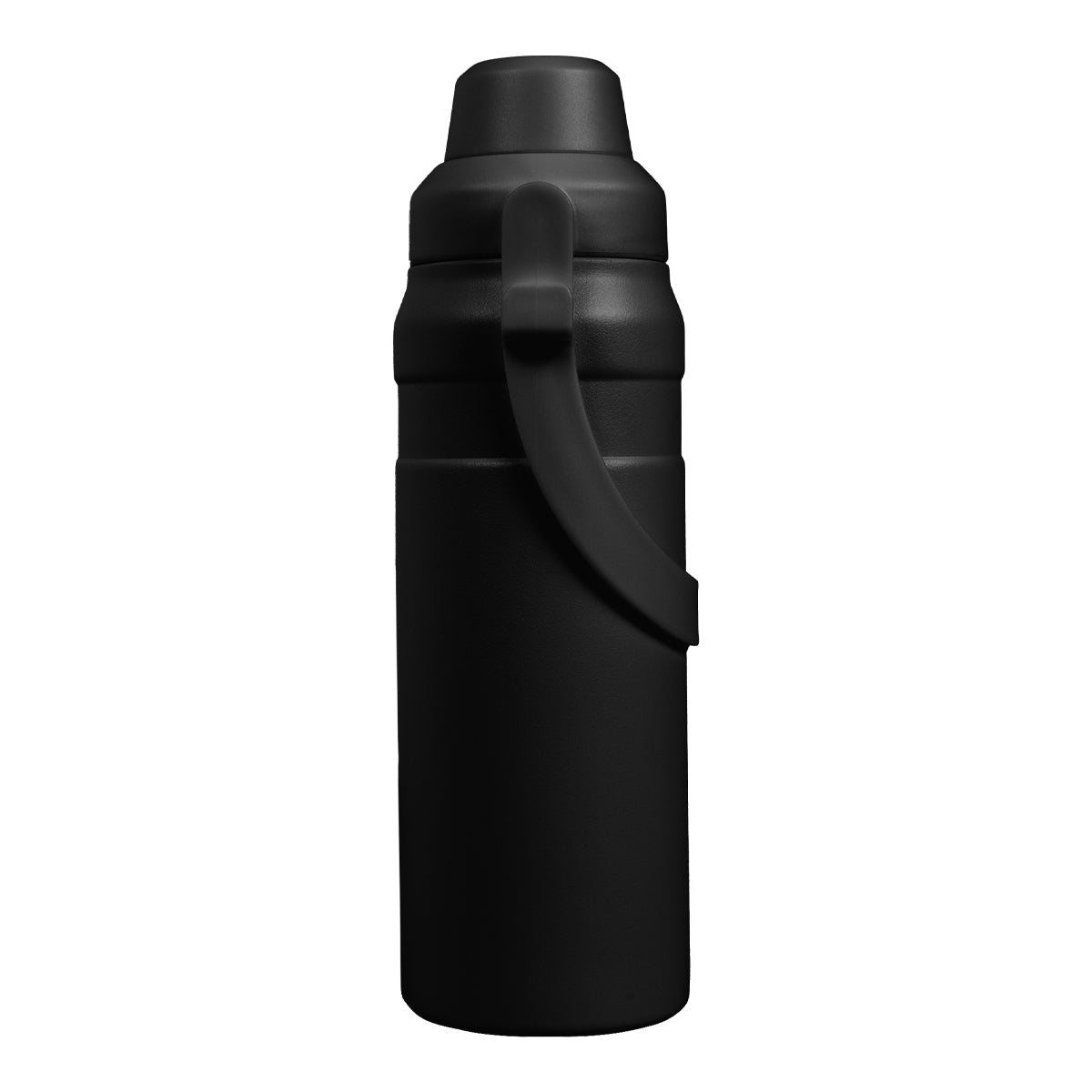 Summit Sip Recycled Stainless Steel Bottle with Carry Handle, 24 oz - Black - Side