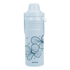 Summit Sip Recycled Stainless Steel Bottle with Carry Handle, 24 oz - Light Blue - Silk Screen