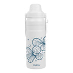 Summit Sip Recycled Stainless Steel Bottle with Carry Handle, 24 oz - White - Silk Screen