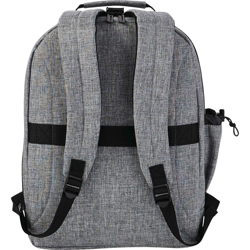 Summit TSA Laptop Backpack with Bungee Cord, 15 Inch Embroidery - Graphite - Back