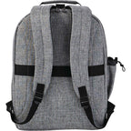 Summit TSA Laptop Backpack with Bungee Cord, 15 Inch Embroidery - Graphite - Back