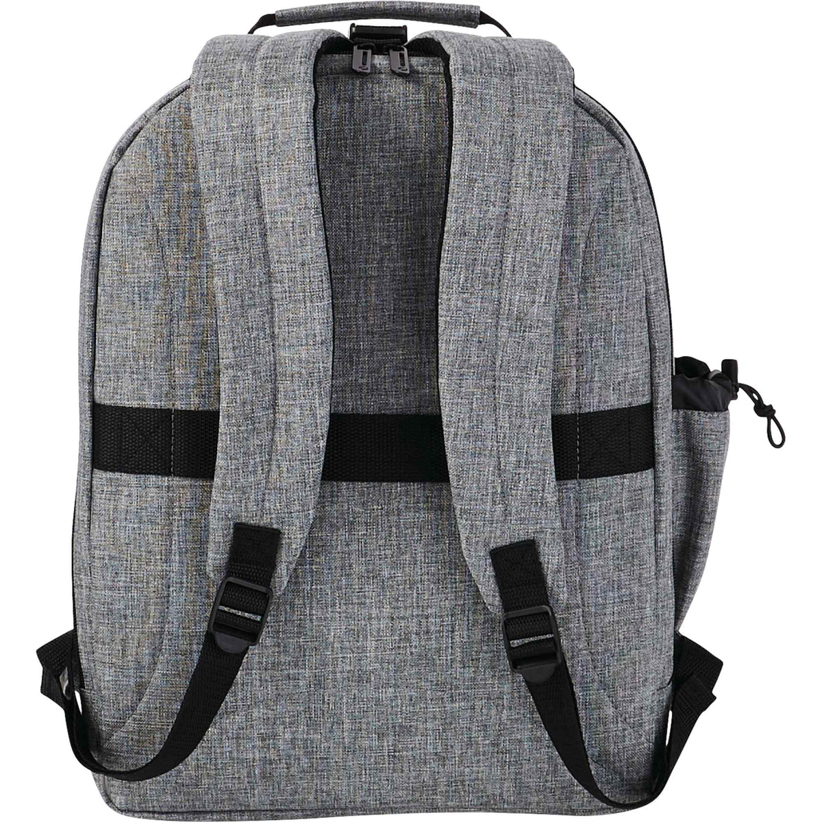 Summit TSA Laptop Backpack with Bungee Cord, 15 Inch Embroidery - Graphite - Back