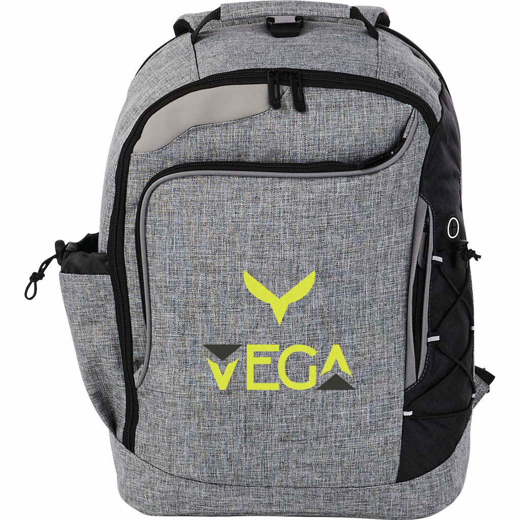 Summit TSA Laptop Backpack with Bungee Cord, 15 Inch Embroidery - Graphite - Front