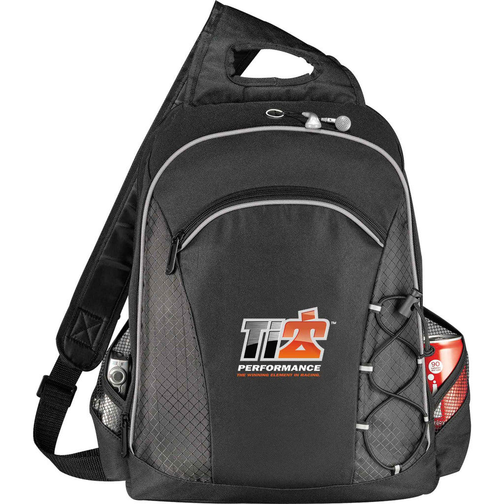 Summit TSA Laptop Sling Backpack, 15 Inch - Black - Front 2