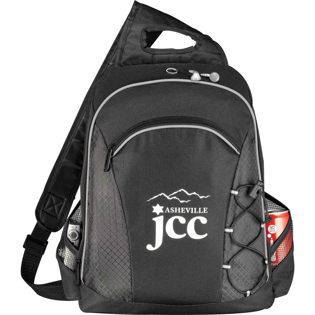 Summit TSA Laptop Sling Backpack, 15 Inch - Black - Front 4