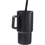 Summit Vacuum Insulated Mug with Reusable Straw, 18 oz - Black - Back 2