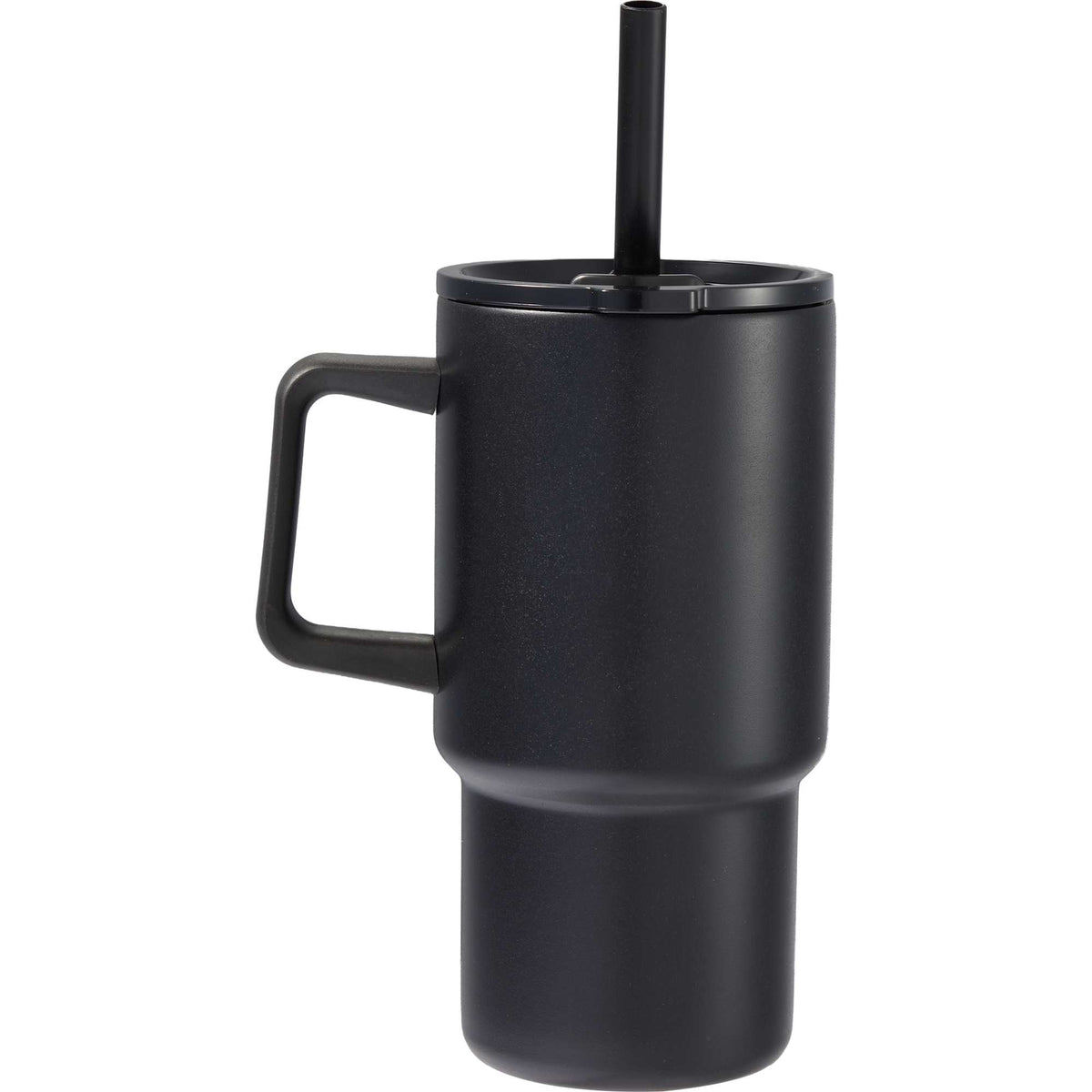 Summit Vacuum Insulated Mug with Reusable Straw, 18 oz - Black - Back