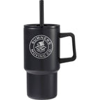 Summit Vacuum Insulated Mug with Reusable Straw, 18 oz - Black - Front