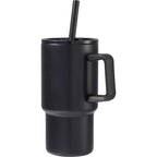 Summit Vacuum Insulated Mug with Reusable Straw, 18 oz - Black - Left Angle