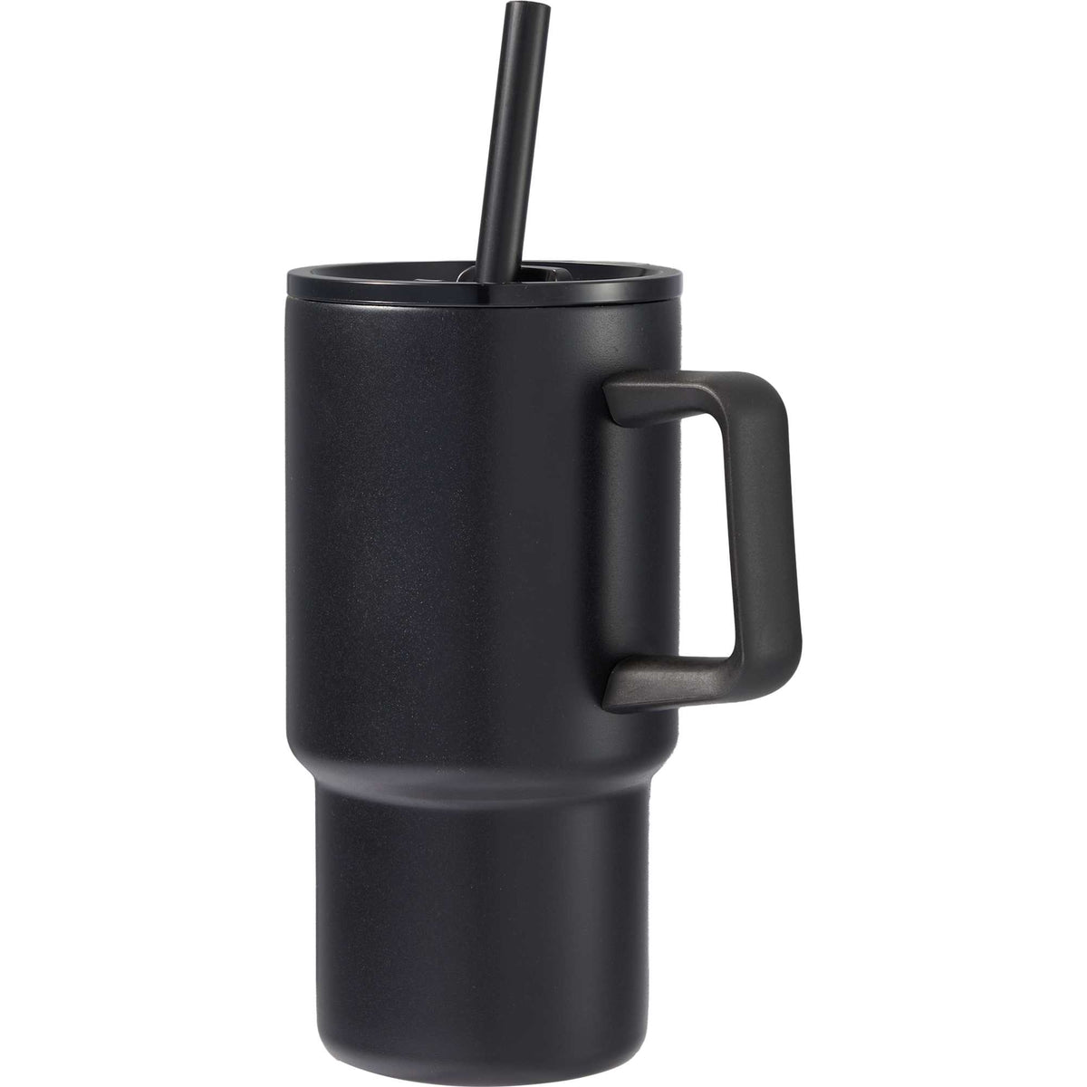 Summit Vacuum Insulated Mug with Reusable Straw, 18 oz - Black - Left Angle