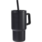 Summit Vacuum Insulated Mug with Reusable Straw, 18 oz - Black - Right Angle