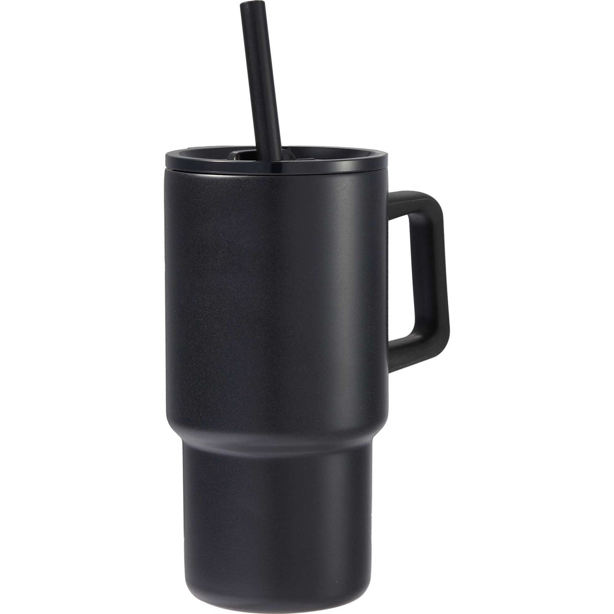Summit Vacuum Insulated Mug with Reusable Straw, 18 oz - Black - Right Angle