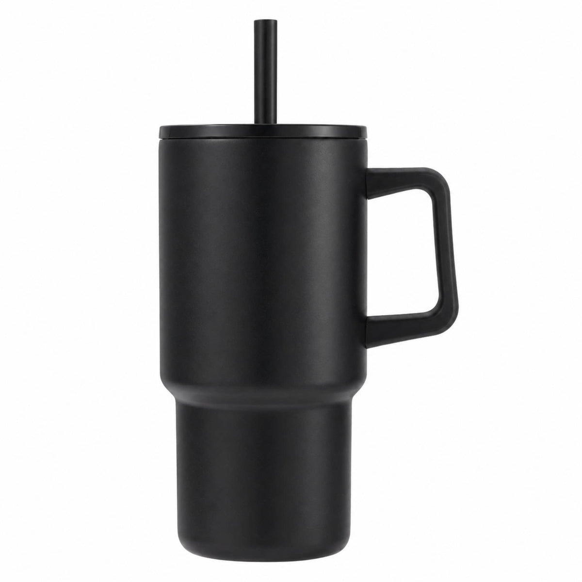 Summit Vacuum Insulated Mug with Reusable Straw, 18 oz - Black - Straight
